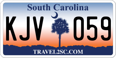 SC license plate KJV059