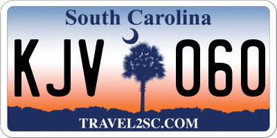 SC license plate KJV060