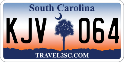SC license plate KJV064