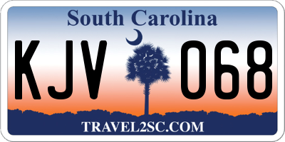 SC license plate KJV068