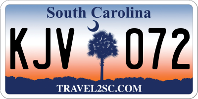 SC license plate KJV072