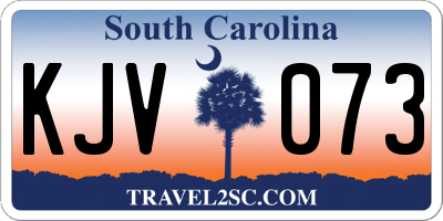 SC license plate KJV073
