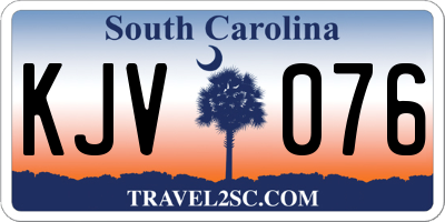 SC license plate KJV076