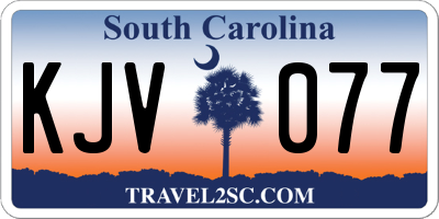SC license plate KJV077