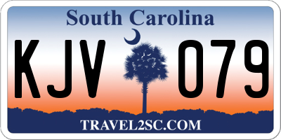 SC license plate KJV079