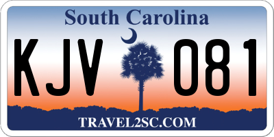 SC license plate KJV081