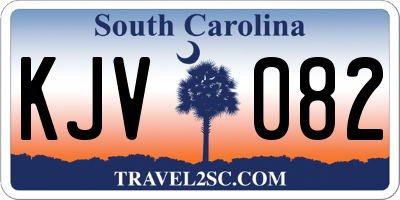 SC license plate KJV082