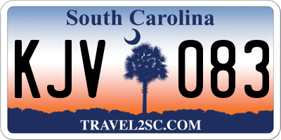 SC license plate KJV083