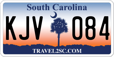 SC license plate KJV084