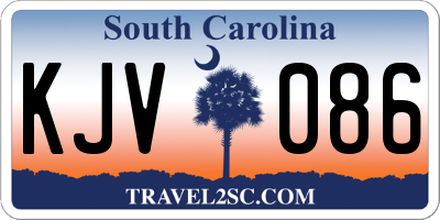 SC license plate KJV086