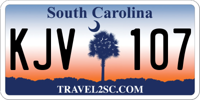 SC license plate KJV107