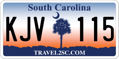 SC license plate KJV115