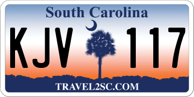 SC license plate KJV117