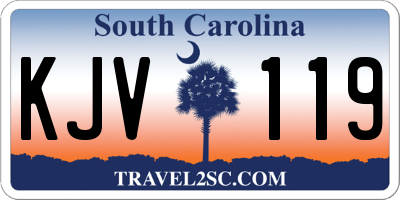 SC license plate KJV119