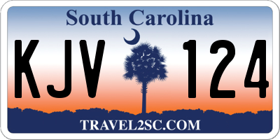 SC license plate KJV124
