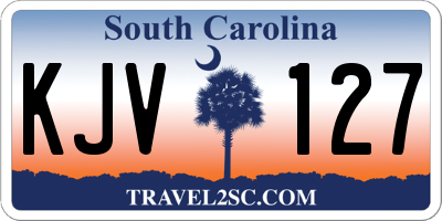 SC license plate KJV127