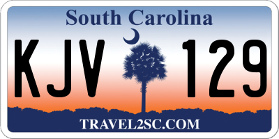 SC license plate KJV129
