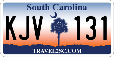 SC license plate KJV131