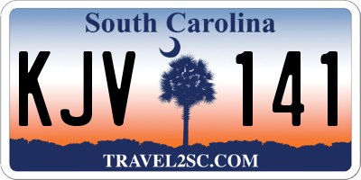 SC license plate KJV141