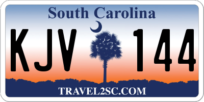 SC license plate KJV144