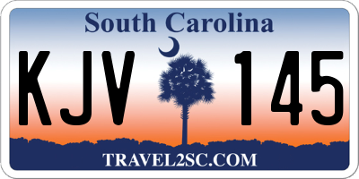SC license plate KJV145