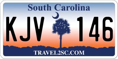 SC license plate KJV146