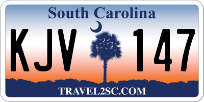 SC license plate KJV147