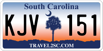 SC license plate KJV151