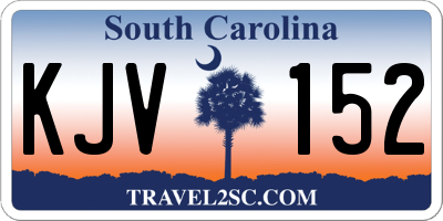 SC license plate KJV152