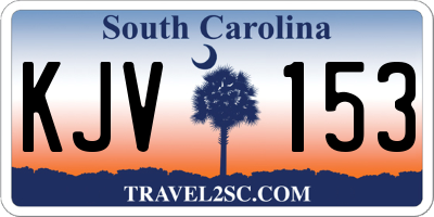 SC license plate KJV153