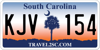 SC license plate KJV154