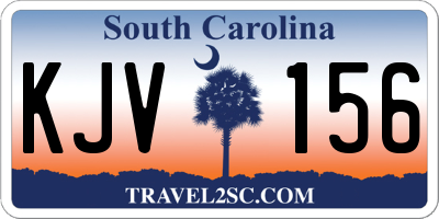 SC license plate KJV156