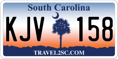 SC license plate KJV158
