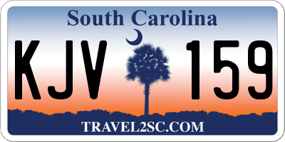 SC license plate KJV159