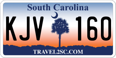 SC license plate KJV160