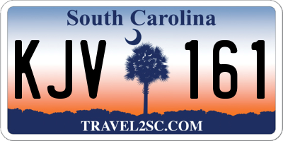 SC license plate KJV161