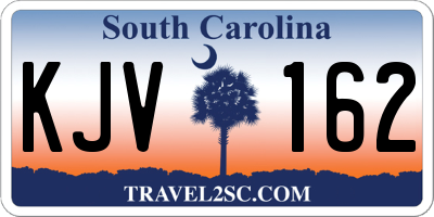 SC license plate KJV162