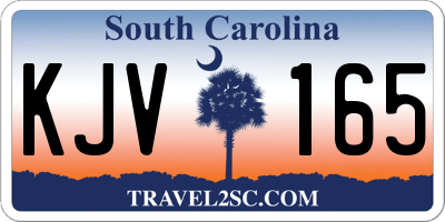 SC license plate KJV165