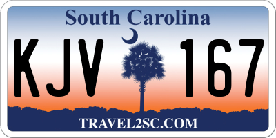 SC license plate KJV167