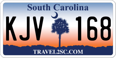 SC license plate KJV168