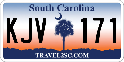 SC license plate KJV171