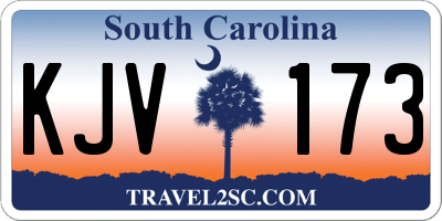SC license plate KJV173