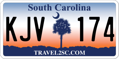 SC license plate KJV174
