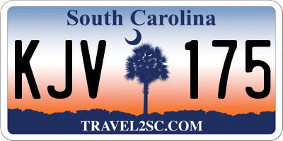 SC license plate KJV175
