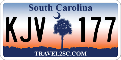 SC license plate KJV177