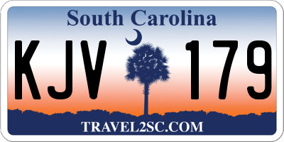 SC license plate KJV179