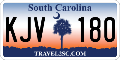 SC license plate KJV180