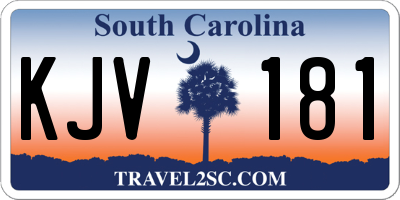 SC license plate KJV181