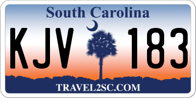 SC license plate KJV183