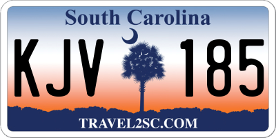SC license plate KJV185